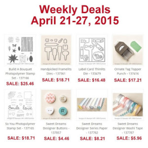 Stampin Up Weekly Deals and Retired Discounts