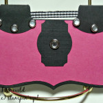 gift card holder faux leather purse top note bigz die
