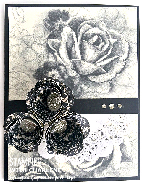 timeless elegance designer series paper stampin up spiral flowers orginals die