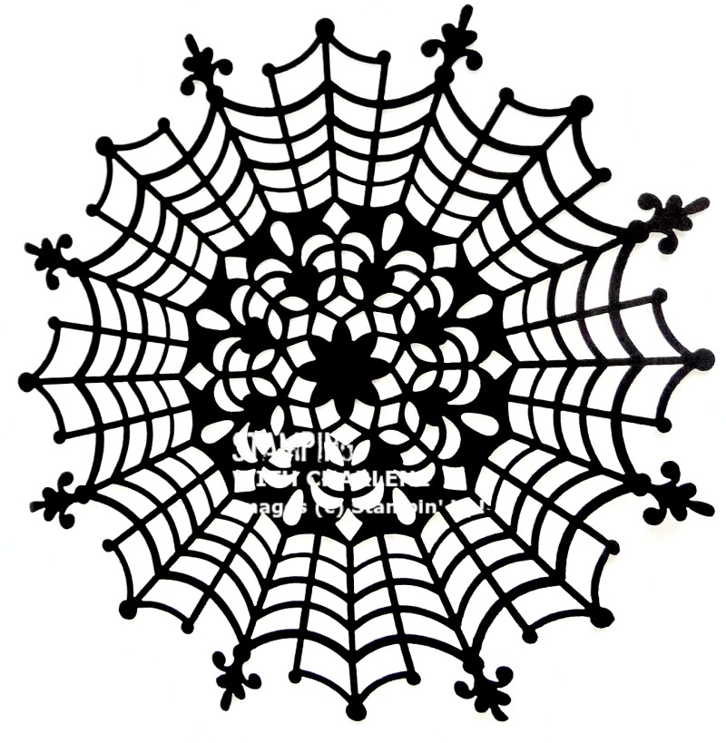 stampin up spider web doilies