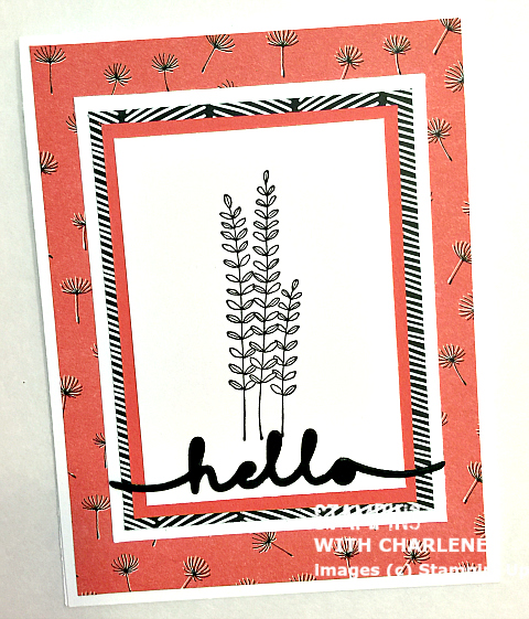 wildflower fields designer series paper stampin up hello greeting card