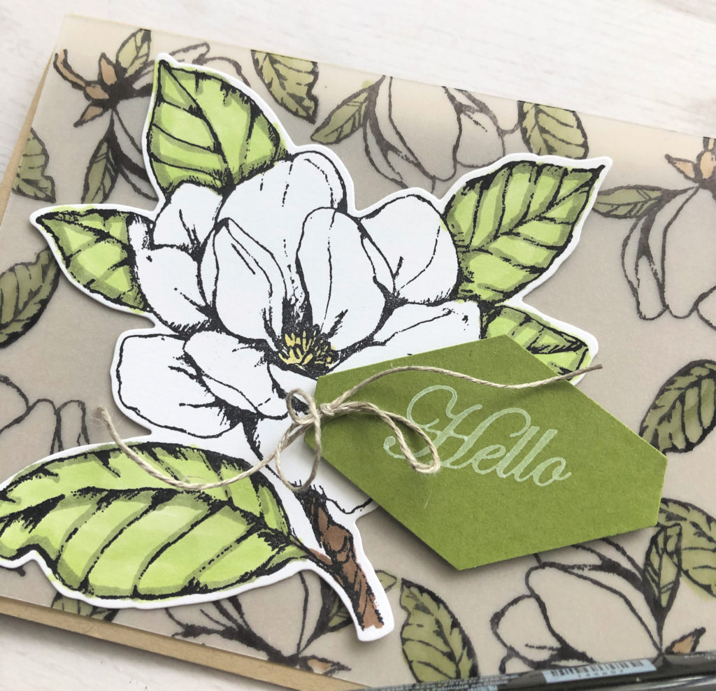 magnolia lane vellum card