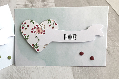 mini thank you note stampin up