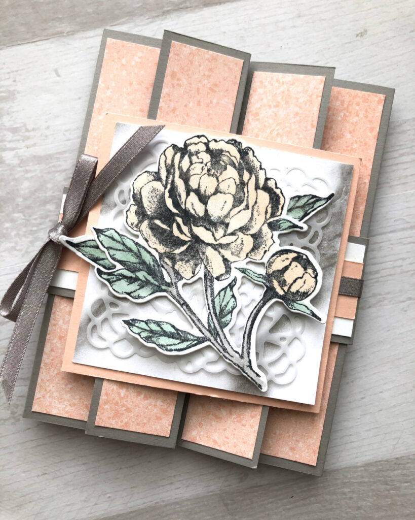 prized peony card class in the mail