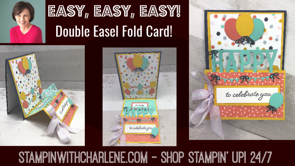Stampin Up YouTube Tutorial "So Much Happy" Double Easel Fold Card