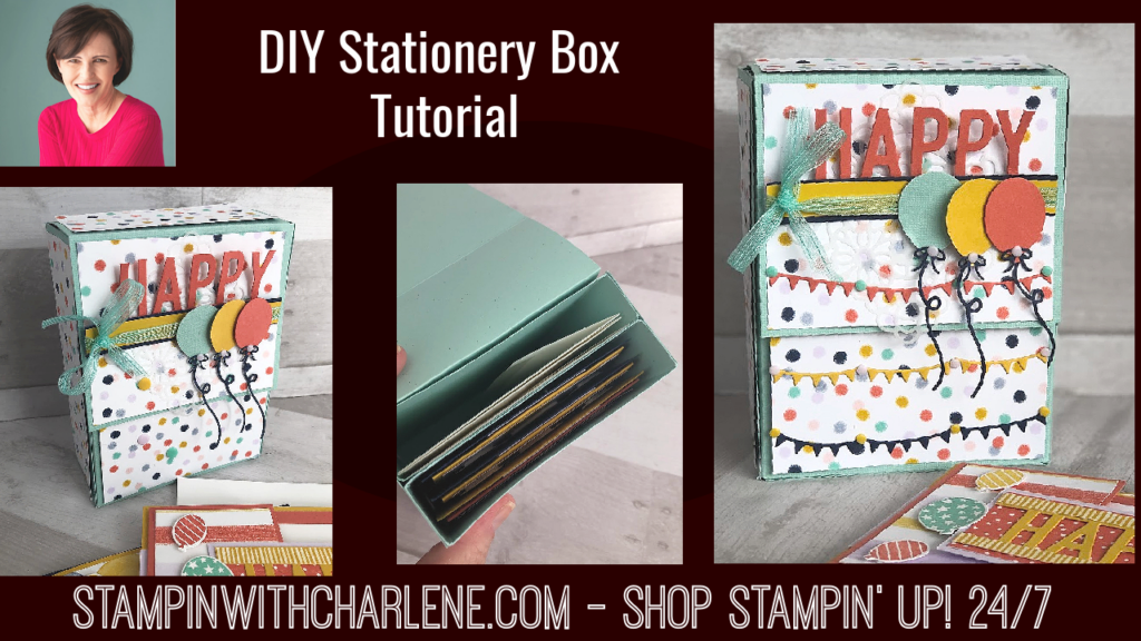DIY Stationery Box Stampin Up Tutorial