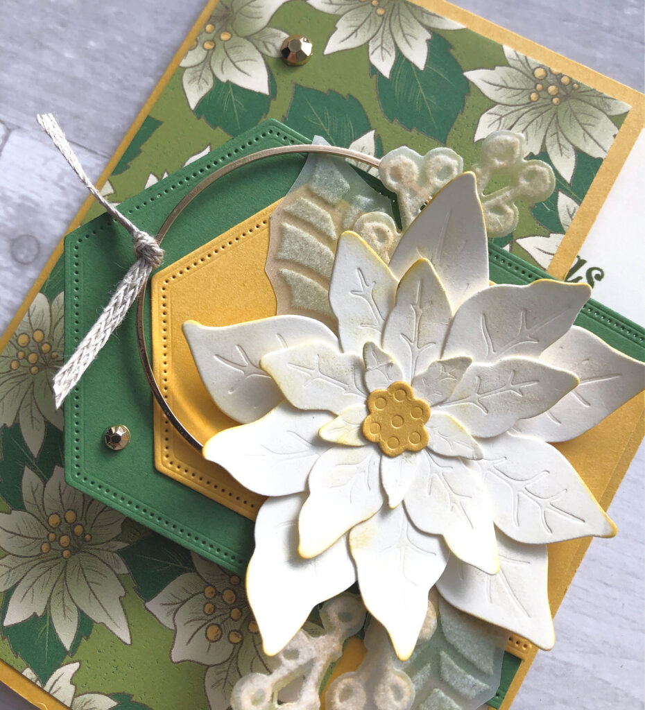 stampin up poinettia petals side-hinged fun-fold card