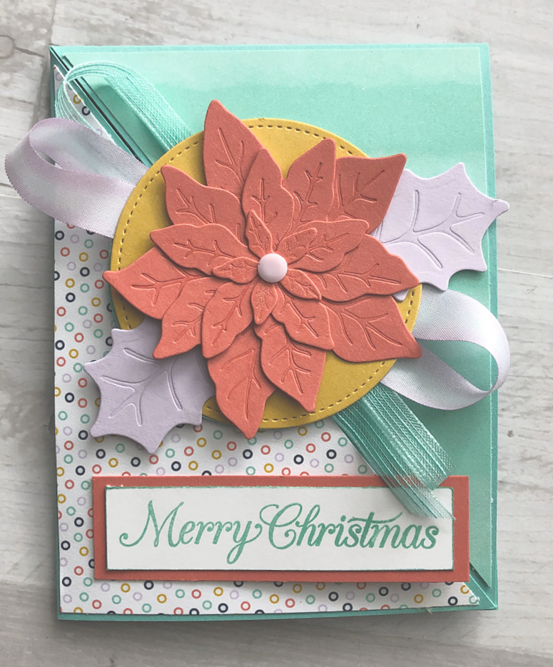 triangle fun-fold tropical christmas card