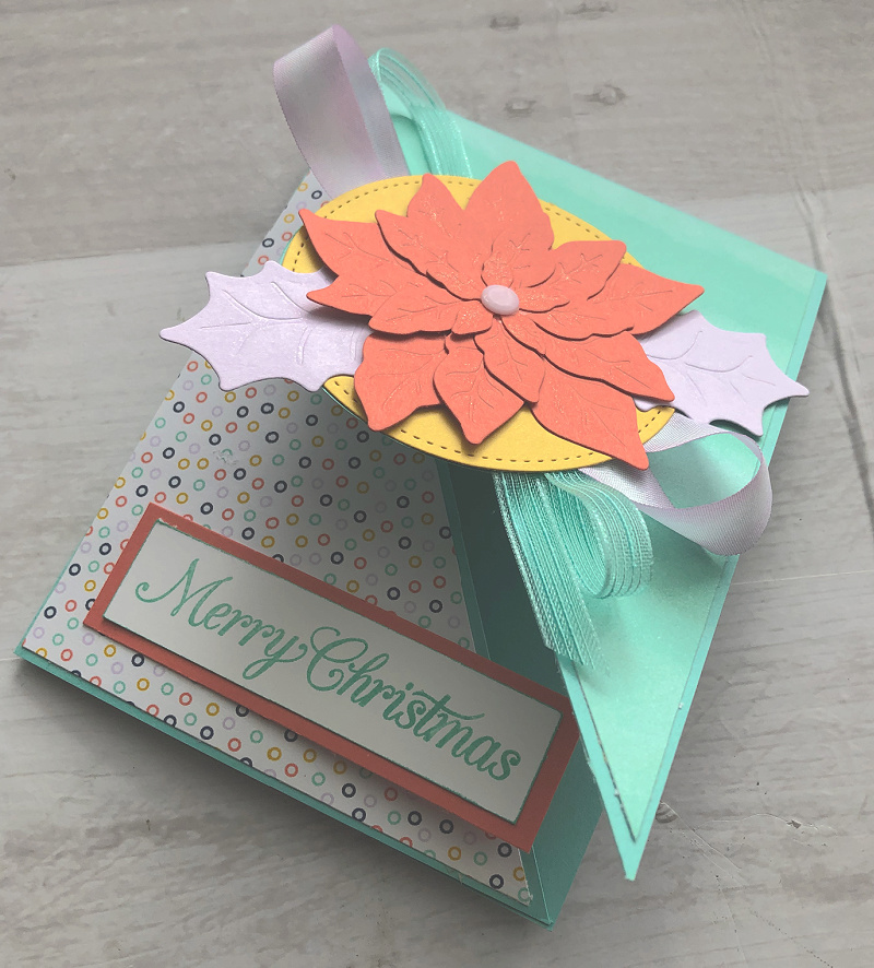 triangle fun-fold tropical christmas card