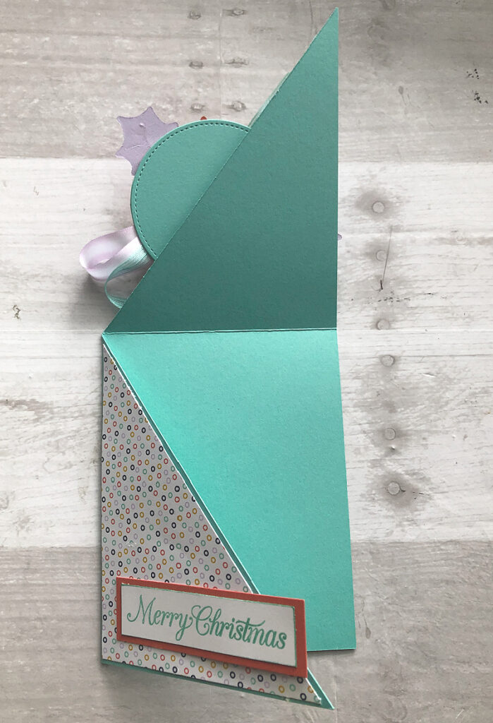 triangle fun-fold tropical christmas card