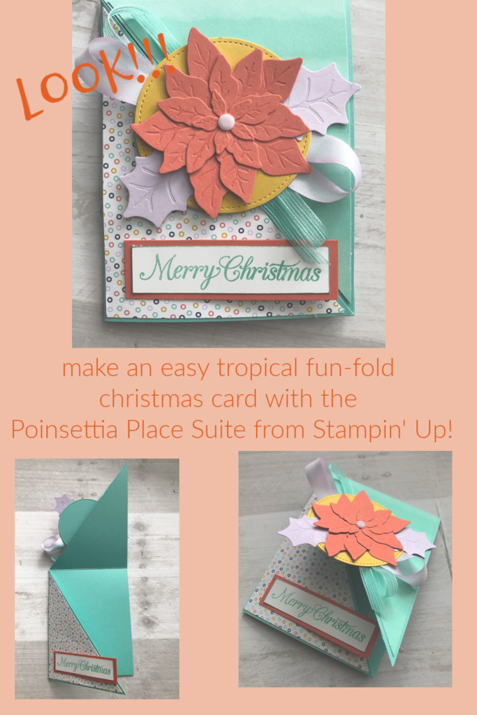 triangle fun-fold tropical christmas card
