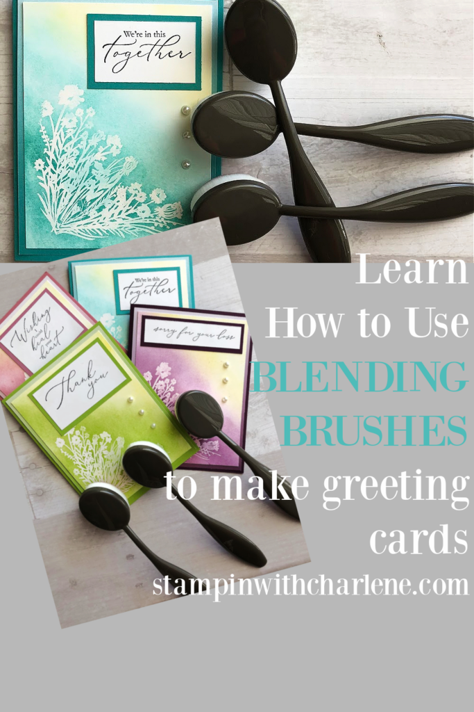 how to use blending brushes to make a greeting card