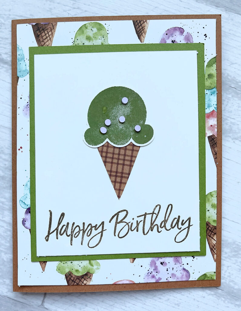 stampin up sweet ice cream card class in the mail