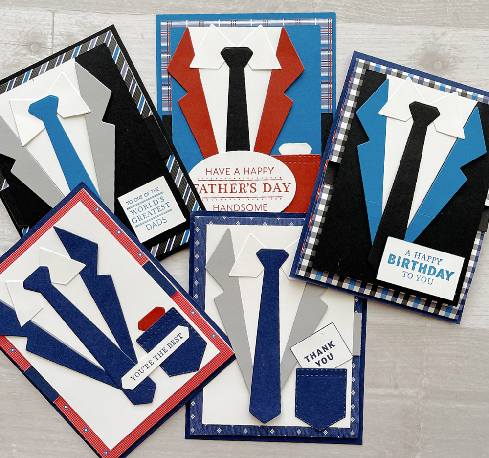 stampin up handsomely suited bundle masculine card collection
