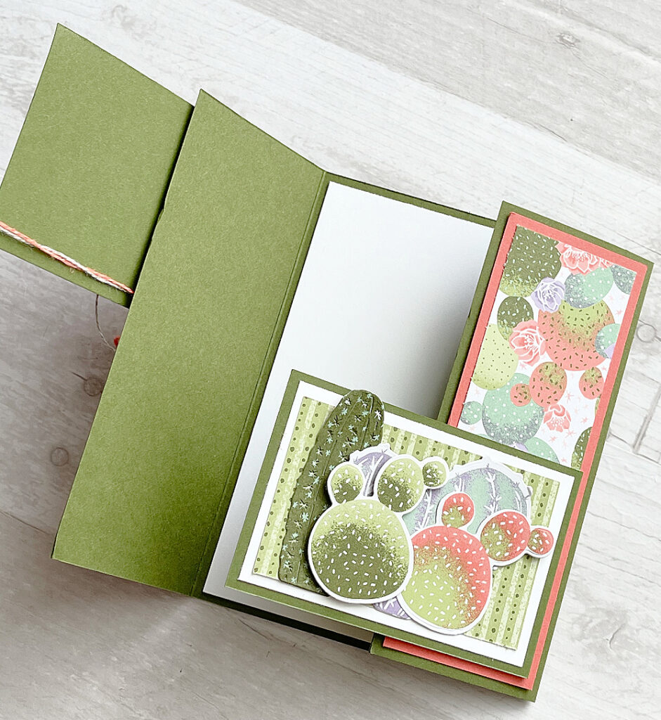 flowering cactus fun fold card