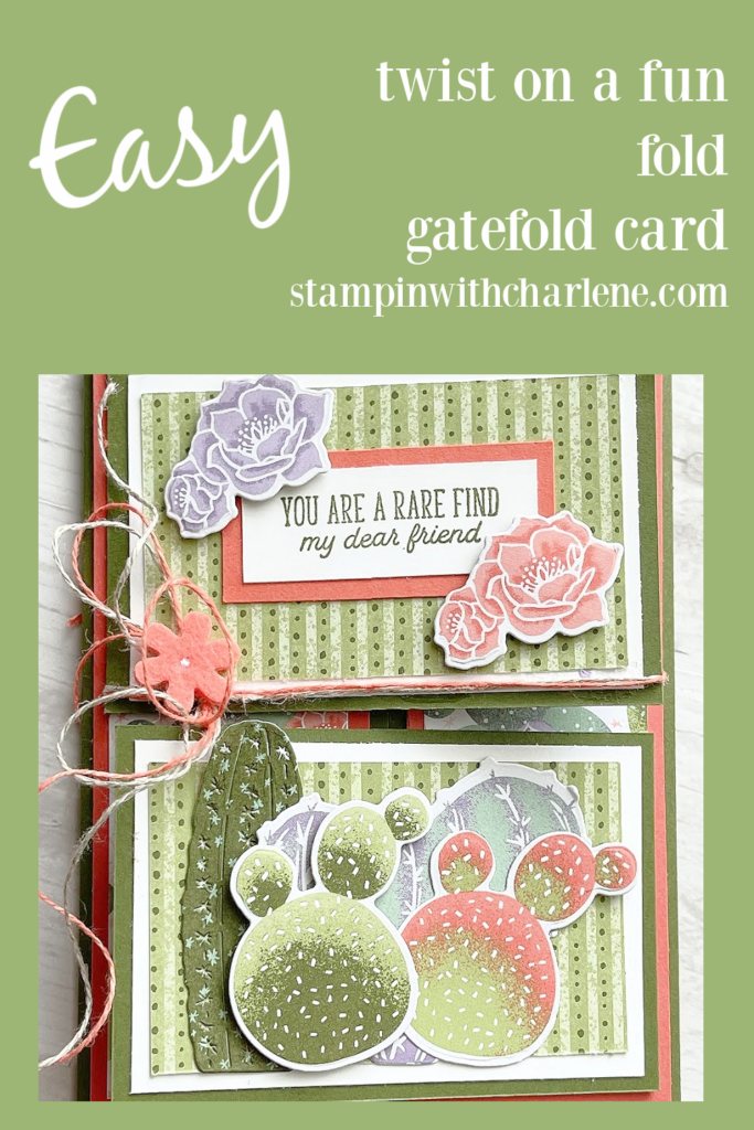 flowering cactus easy fun fold card