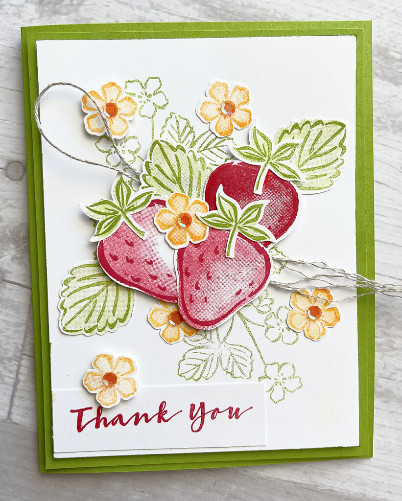 stampin up sweet strawberry card