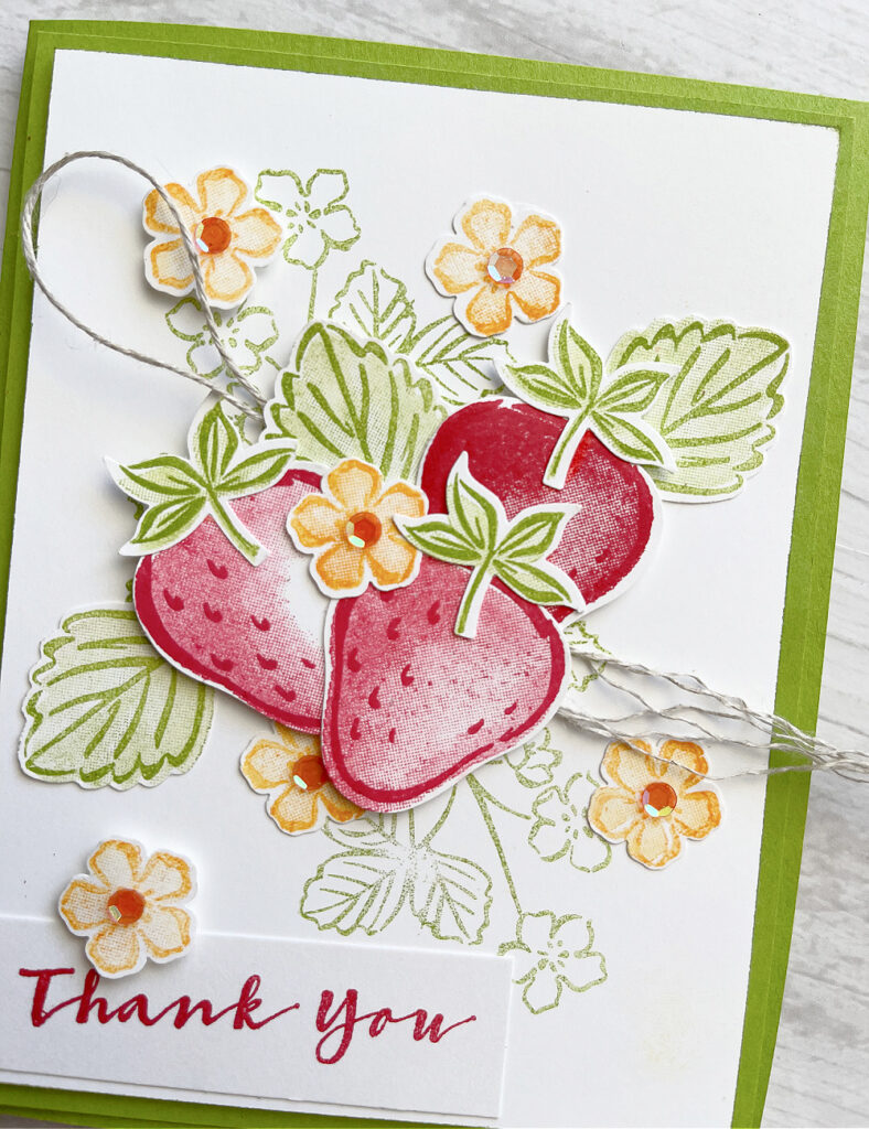 stampin up sweet strawberry card