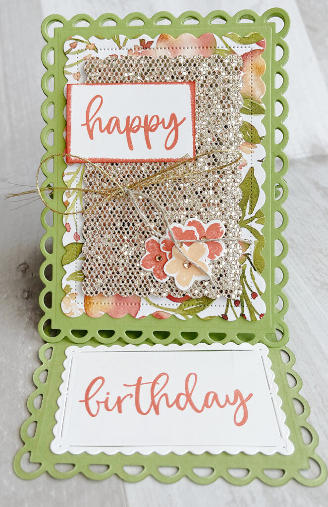 easy easel fun fold card scalloped contours dies