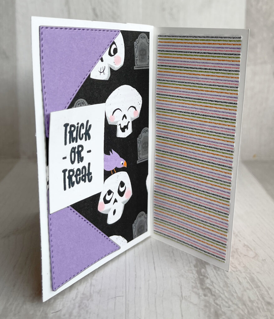 pinwheel fun fold card tutorial stampin up cutest halloween bundle