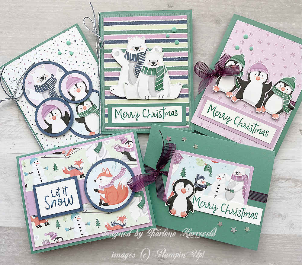 quick and easy christmas card kit penguin place stampin up