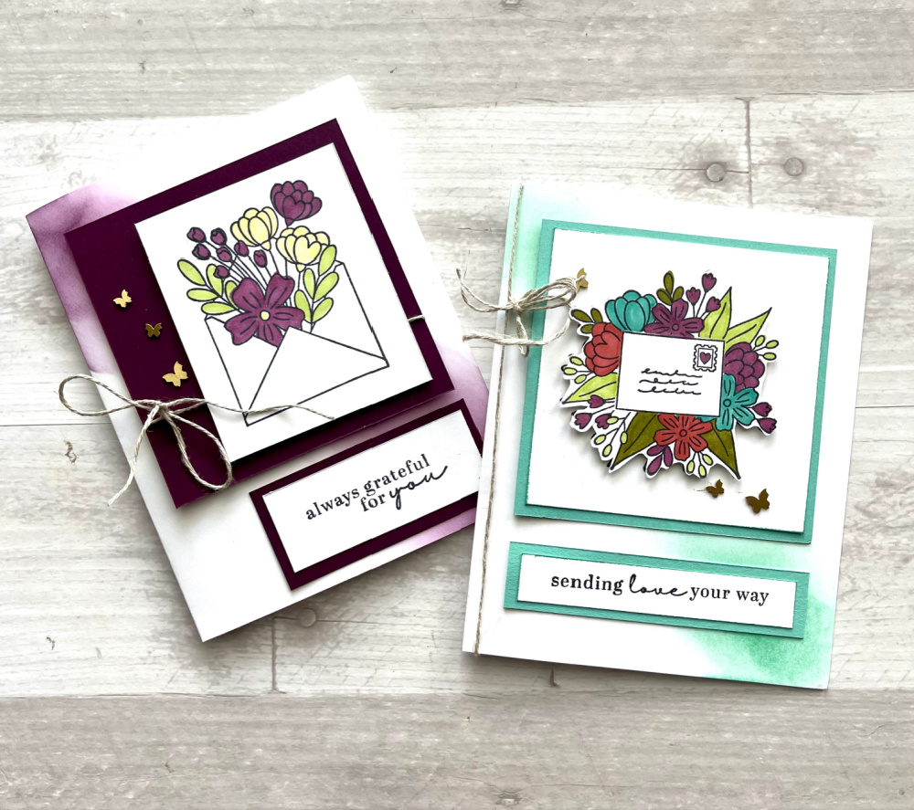 easy cards to make and color with stampin up full of love stamp set