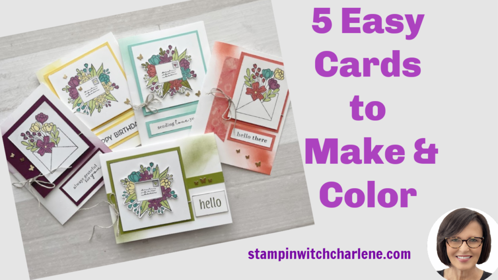easy cards to make and color with the stampin up full of love stamps set