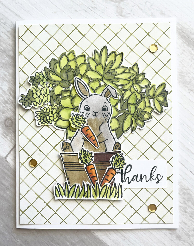 stampin up easter bunny carrot card 