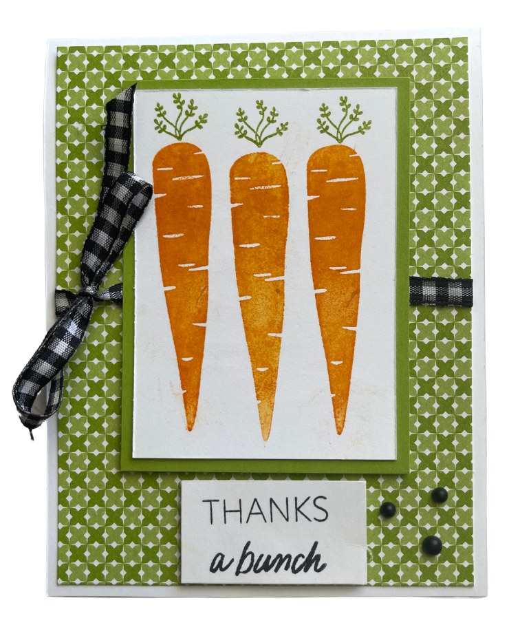 stampin up easter bunny carrot card 